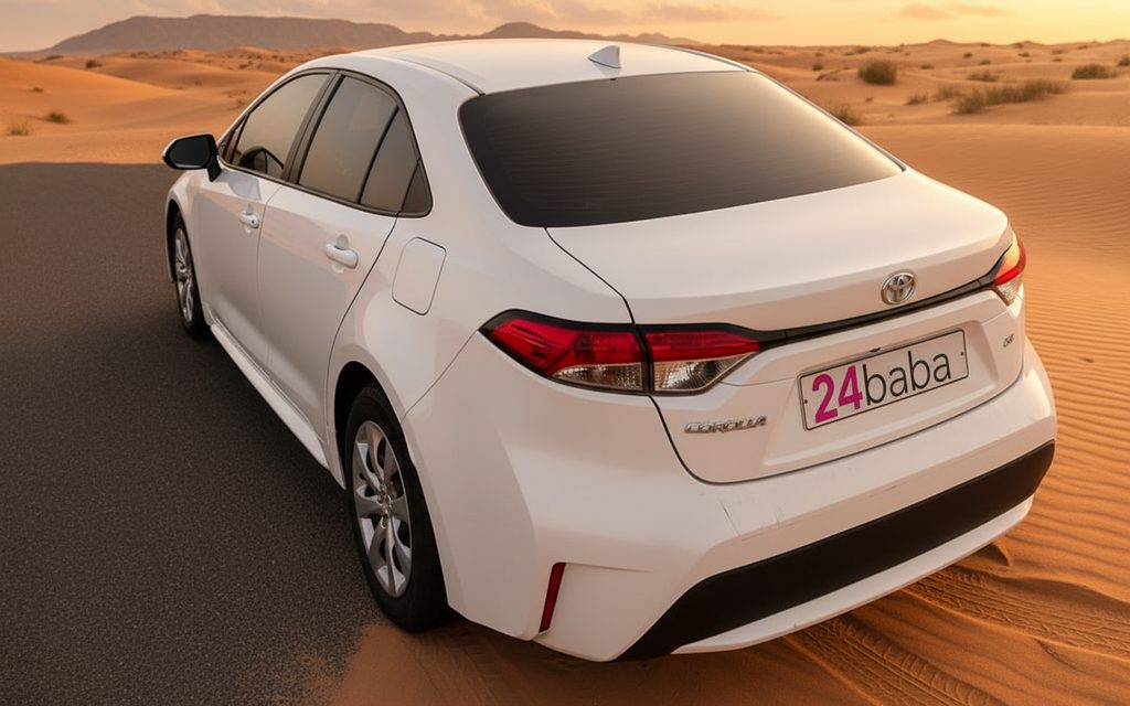 Toyota Corolla 2021 White rear view showing taillights
