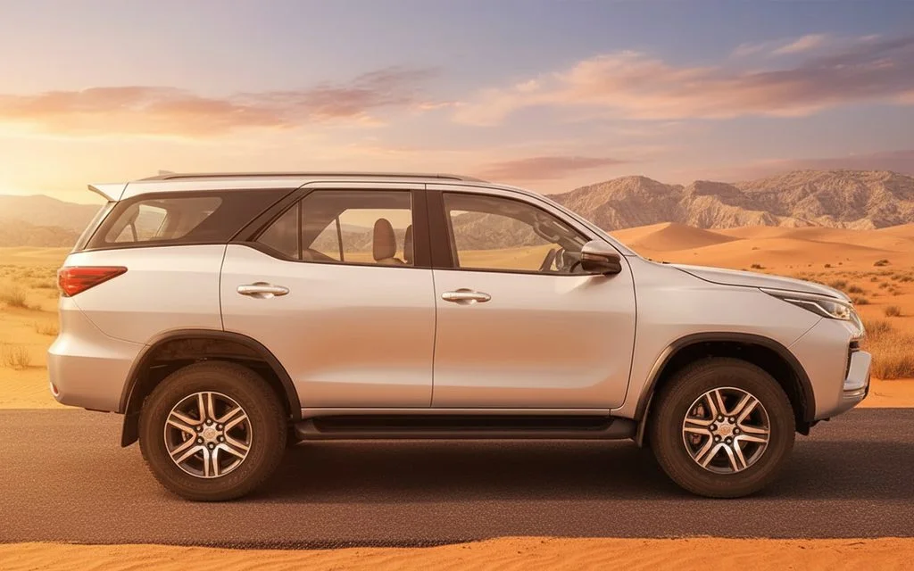 Toyota Fortuner 2024 Silver side profile
