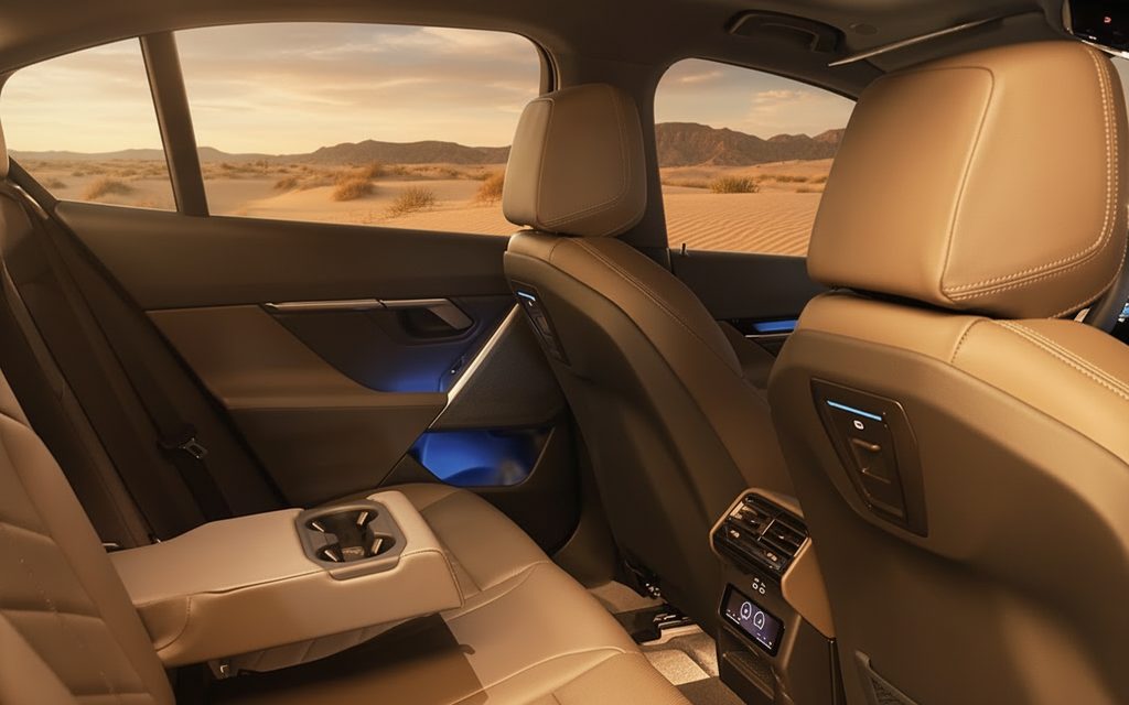 Bmw 520 2024 interior view showing trim – rental in Dubai