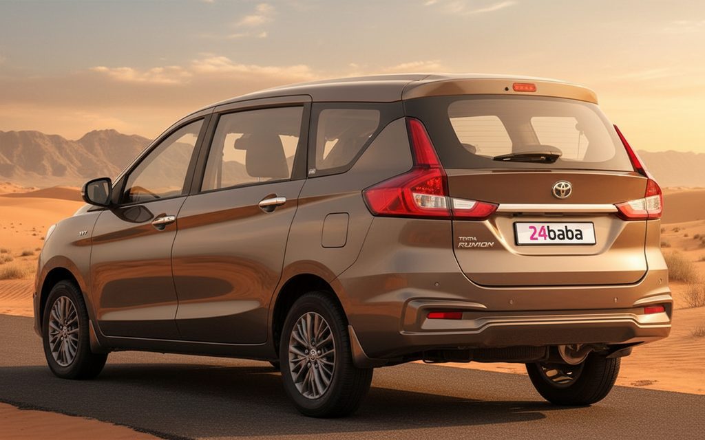 Toyota Rumion 2023 Grey rear view showing taillights