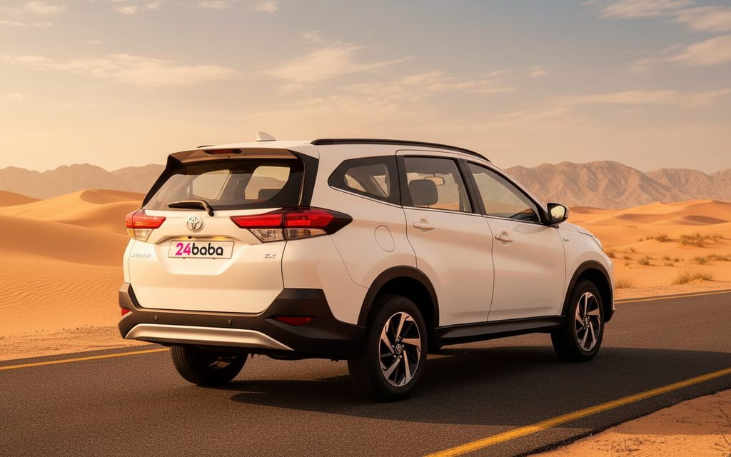 Toyota Rush 2023 White rear view showing taillights