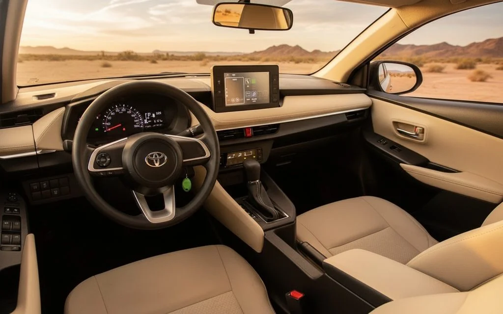 Toyota Yaris 2023 interior view showing trim