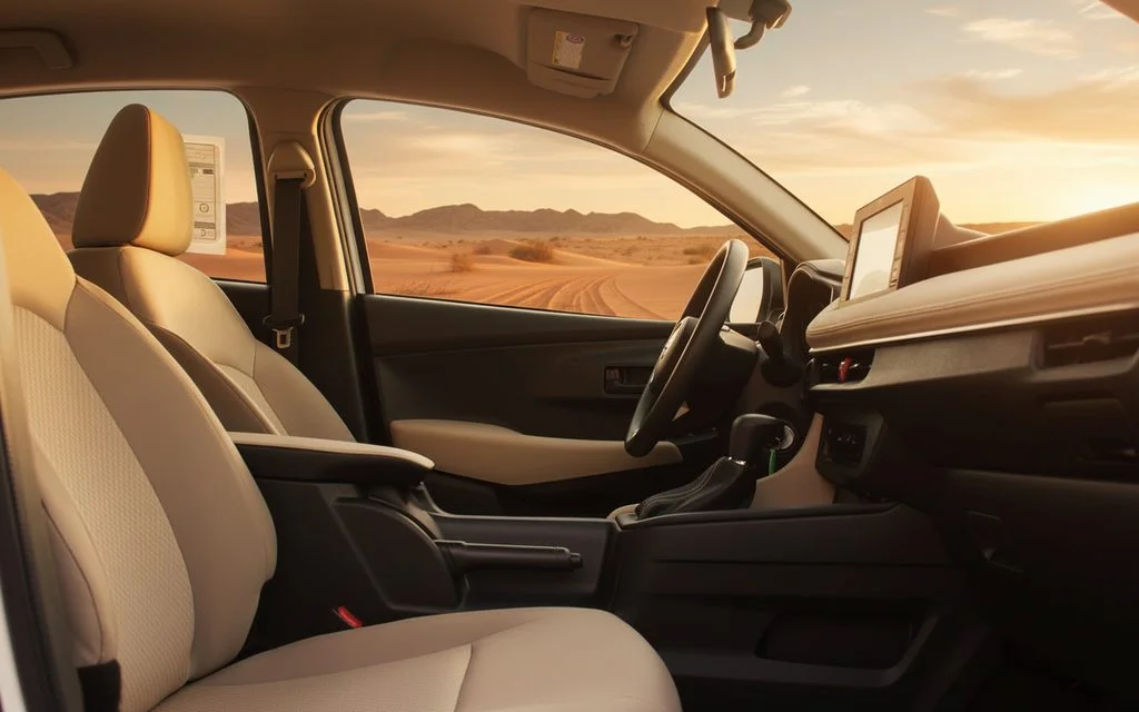 Toyota Yaris 2023 interior view showing trim