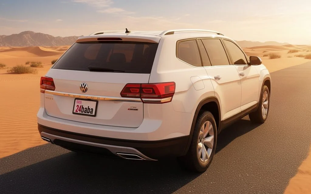 Volkswagen Teramont 2025 White rear view showing taillights