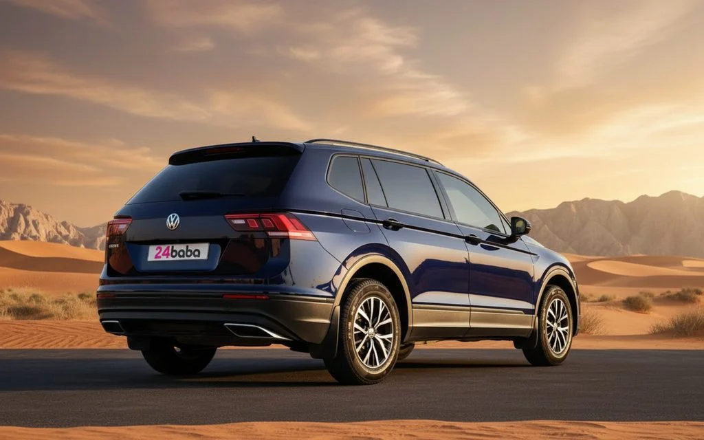 Volkswagen Tiguan 2021 Black rear view showing taillights