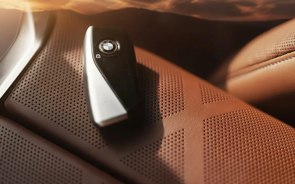 Bmw 735 2023 interior view showing trim – rental in Dubai