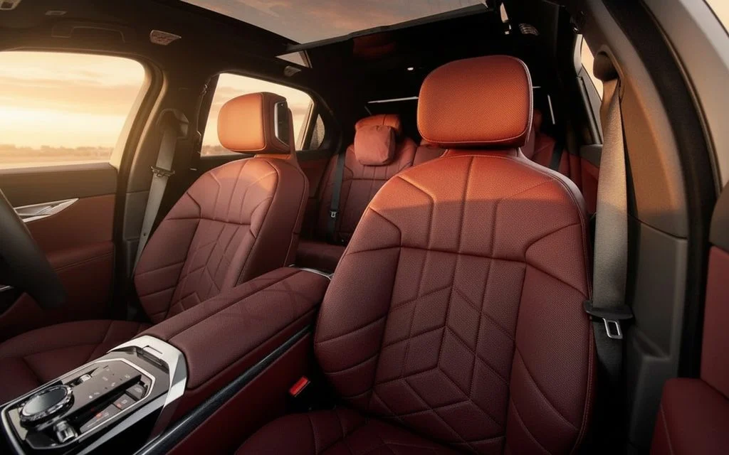 Bmw 740 2023 leather seats and cabin – rental in Dubai