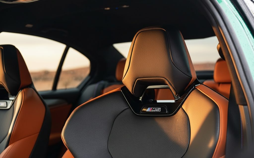 Bmw M5 2025 leather seats and cabin – rental in Dubai