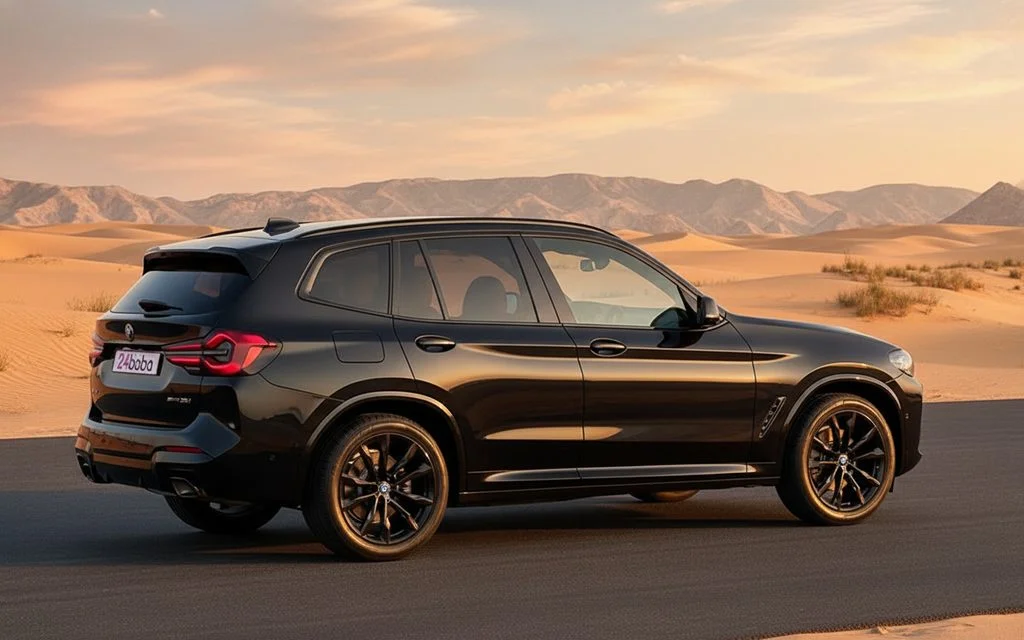 Bmw X3 2023 Black side profile – rental in Dubai