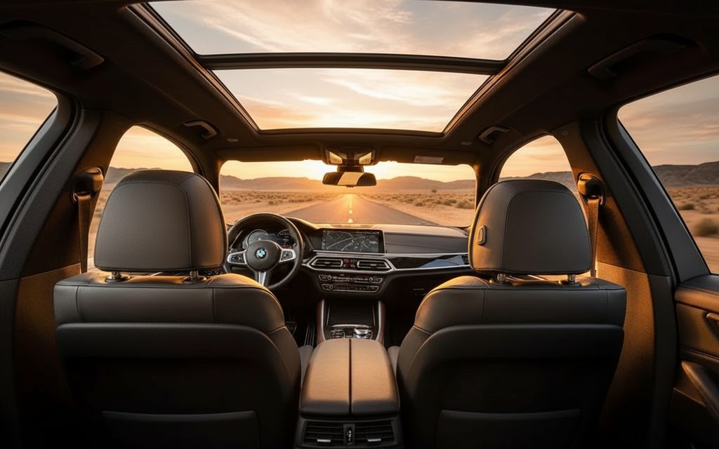 Bmw X5 2020 interior view showing trim – rental in Dubai