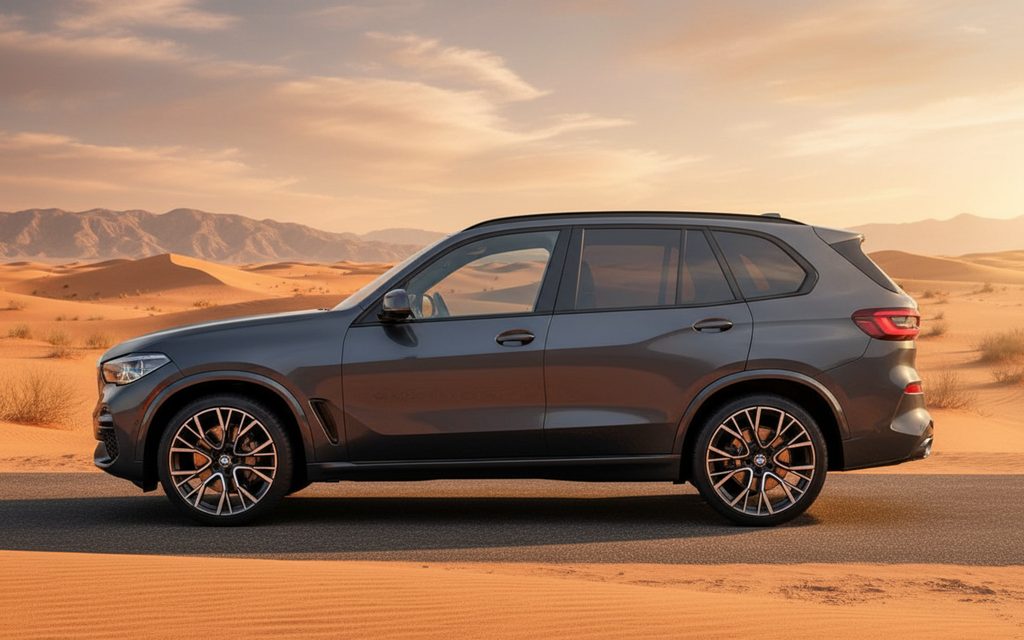 Bmw X5 2023 Grey side profile – rental in Dubai