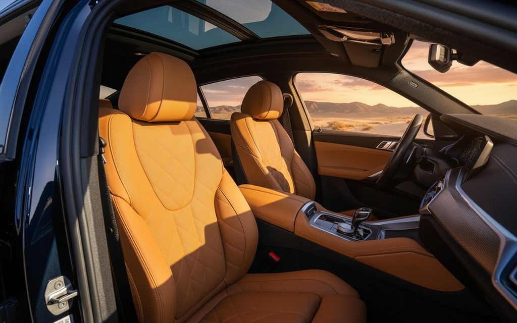 Bmw X6 2023 leather seats and cabin – rental in Dubai