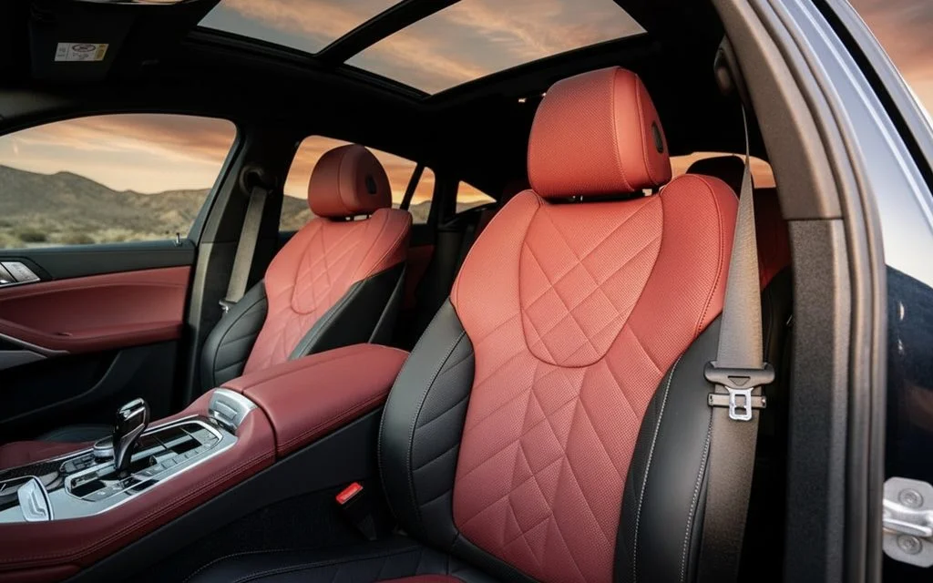 Bmw X6 2024 leather seats and cabin – rental in Dubai