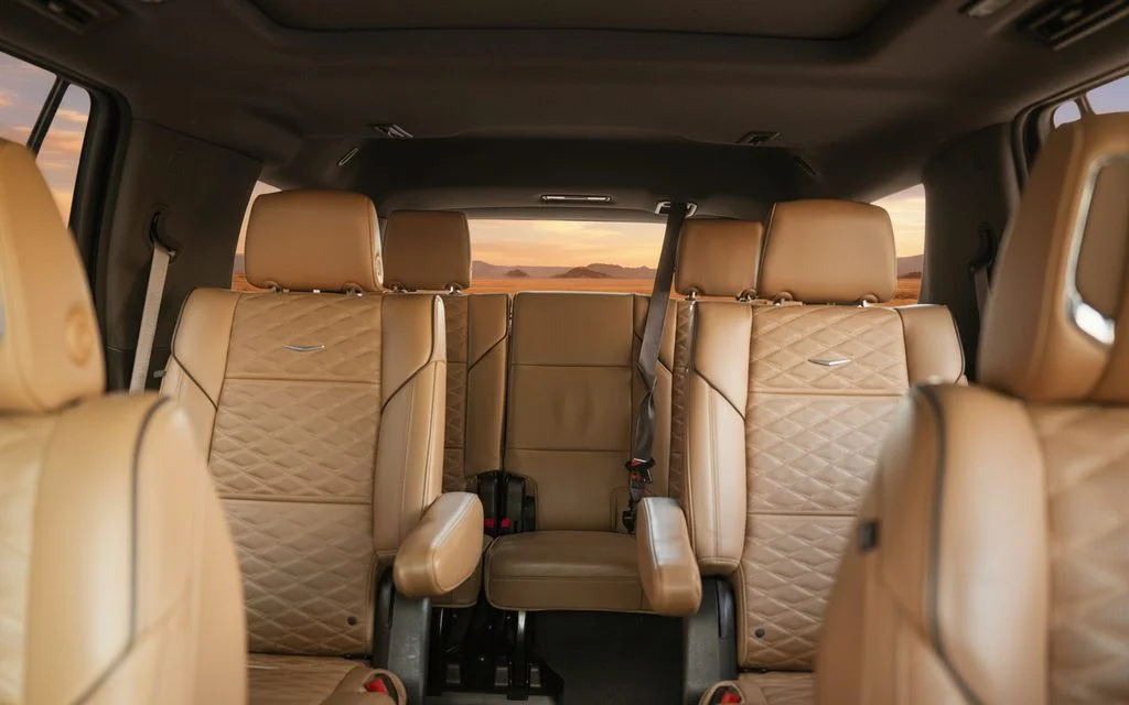 Cadillac Escalade 2023 leather seats and cabin – rental in Dubai