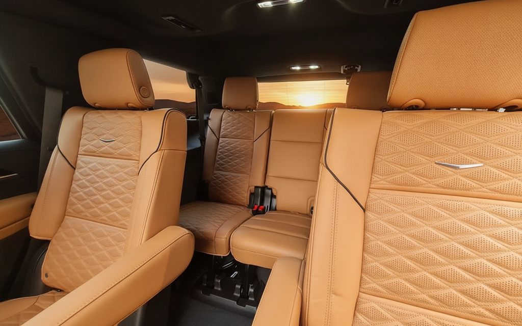 Cadillac Escalade 2024 leather seats and cabin – rental in Dubai