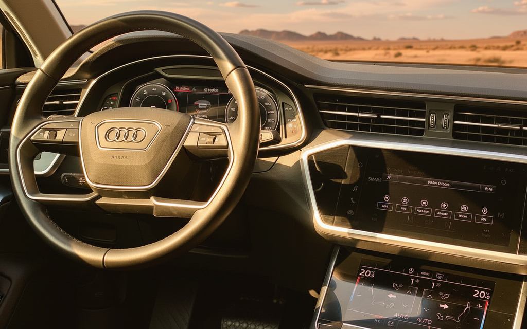 Audi A6 2022 interior view showing trim