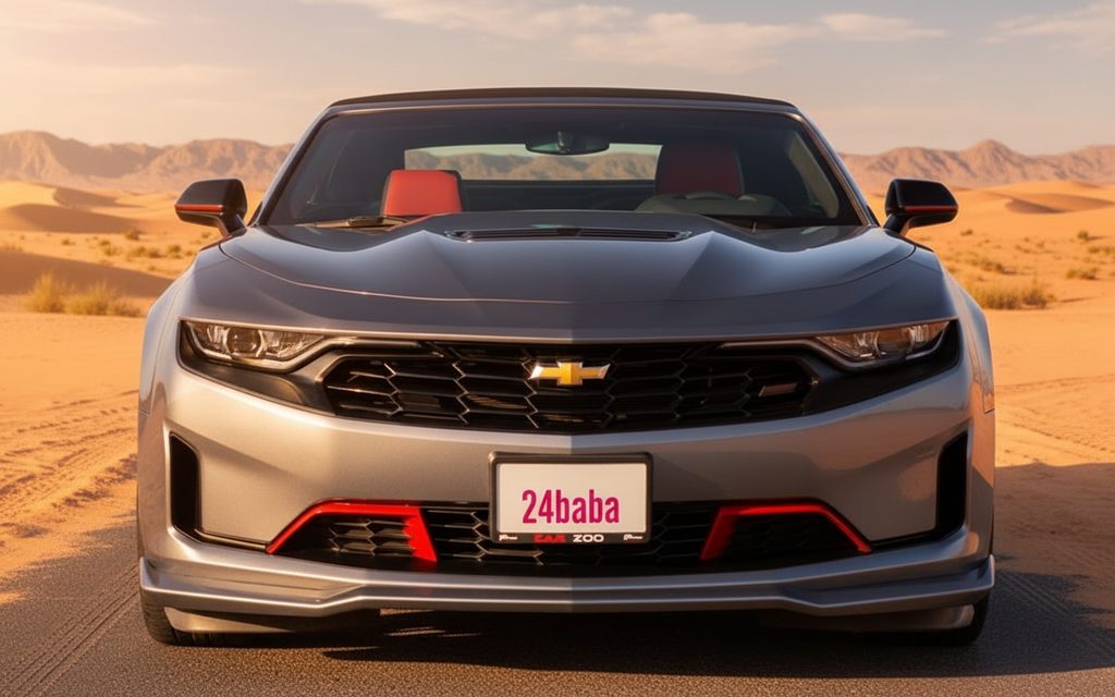 Chevrolet Camaro 2022 Silver front view with headlights
