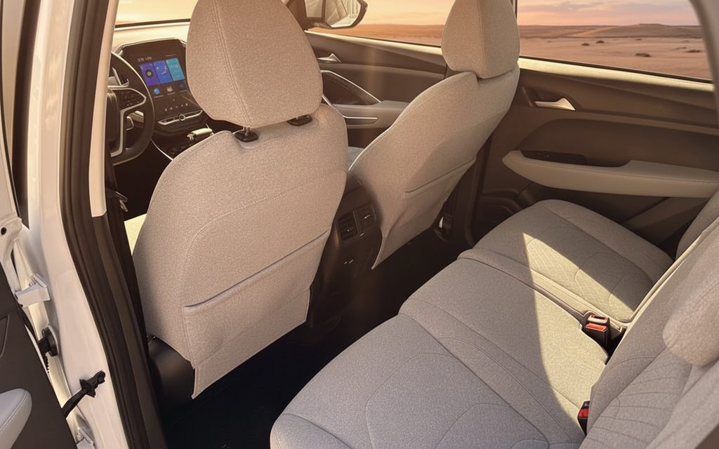 Chevrolet Captiva 2024 leather seats and cabin – rental in Dubai