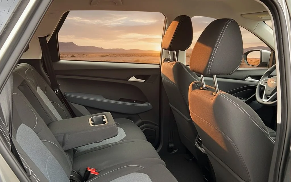 Chevrolet Captiva 2023 leather seats and cabin – rental in Dubai