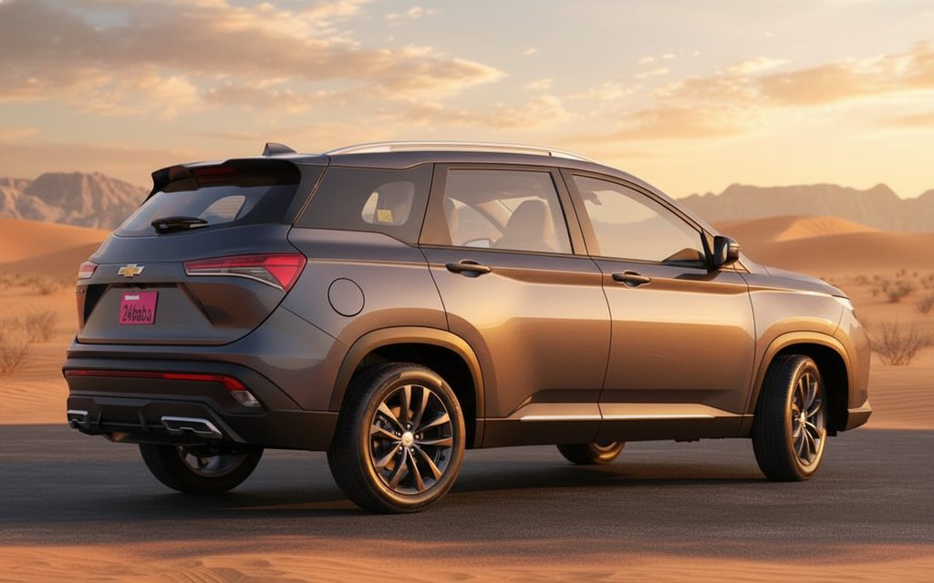 Chevrolet Captiva 2025 Grey side profile – rental in Dubai