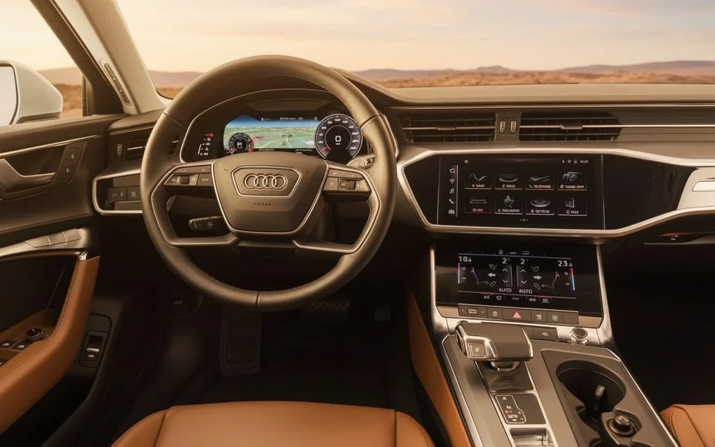 Audi A6 2023 interior view showing trim