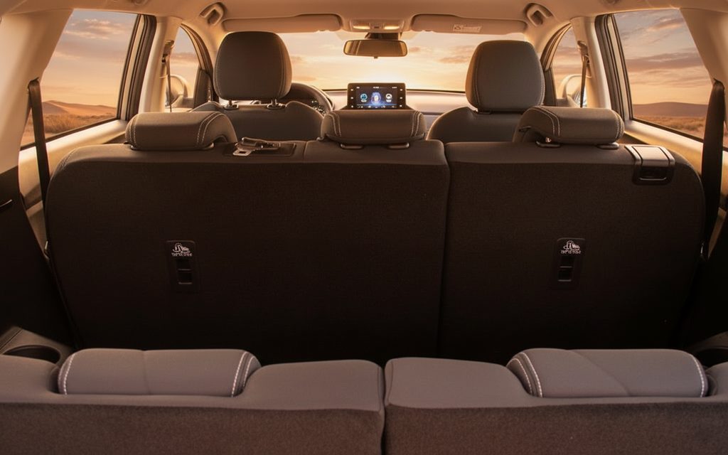 Chevrolet Captiva 2023 leather seats and cabin – rental in Dubai