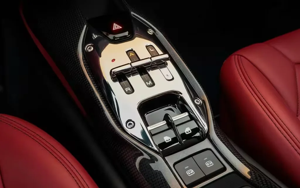 Ferrari 296 2023 interior view showing trim – rental in Dubai