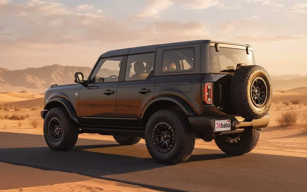 Ford Bronco 2021 Black side profile – rental in Dubai