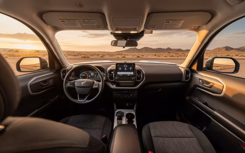 Ford Bronco 2021 interior view showing trim – rental in Dubai