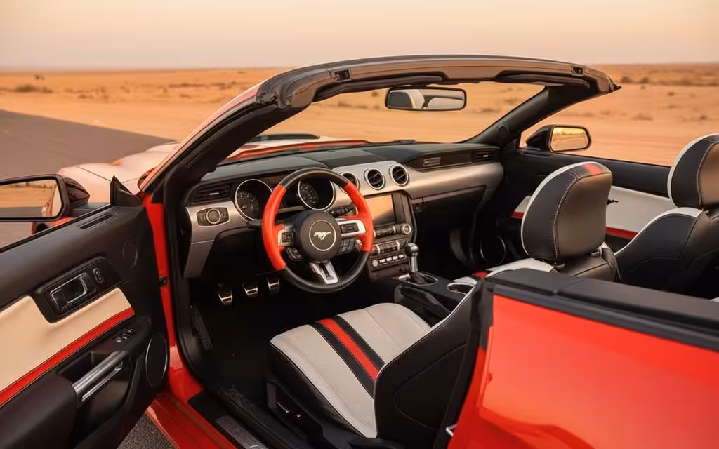 Ford Mustang 2020 interior view showing trim – rental in Dubai