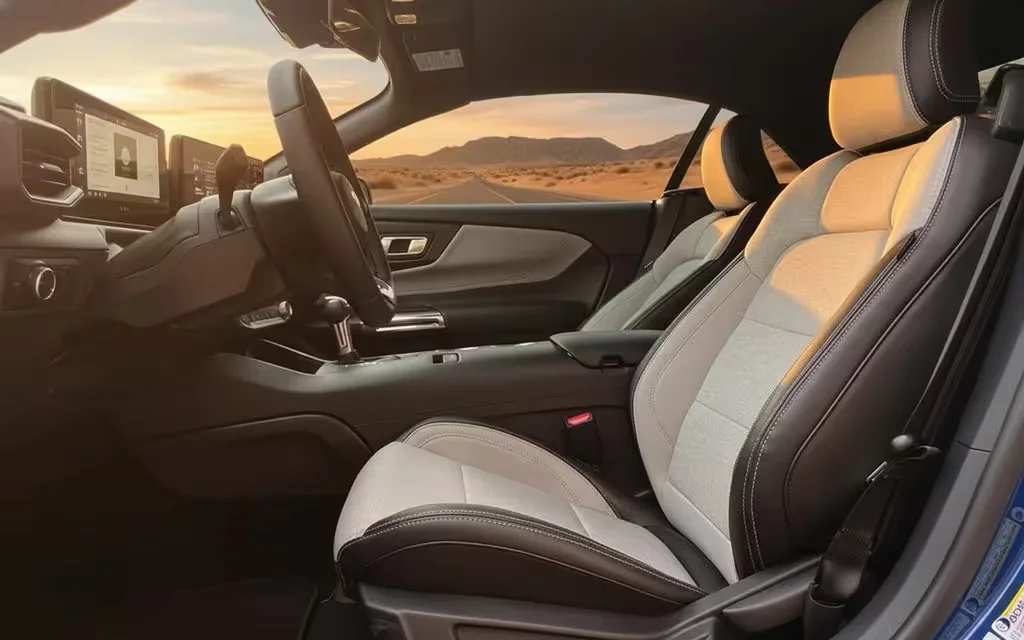 Ford Mustang 2024 leather seats and cabin – rental in Dubai