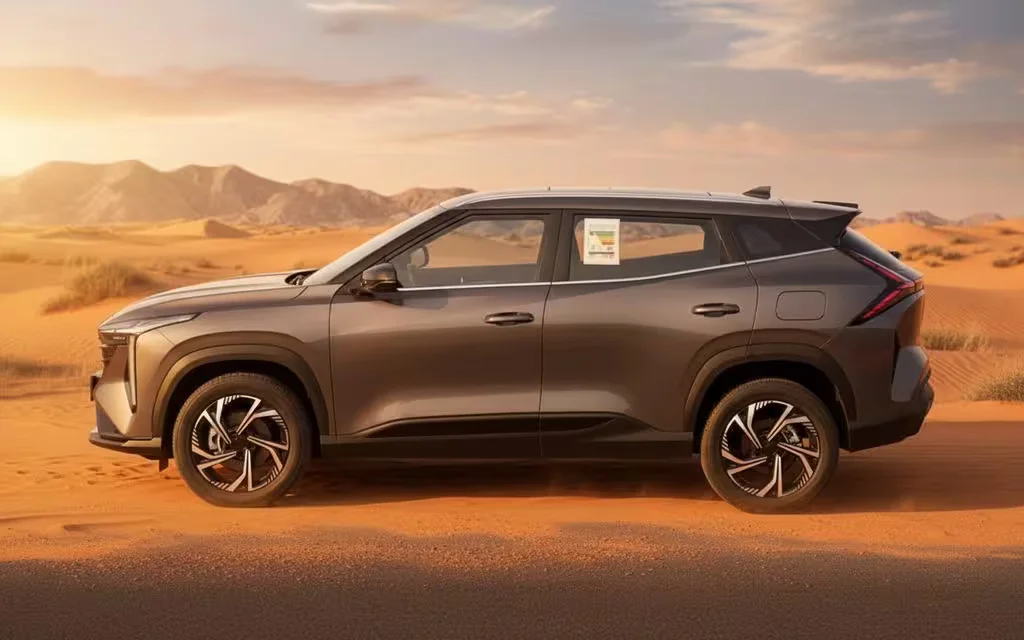 Geely Cityray 2026 Grey side profile – rental in Dubai