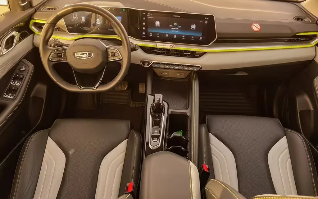 Geely Coolray 2025 dashboard and infotainment – rental in Dubai