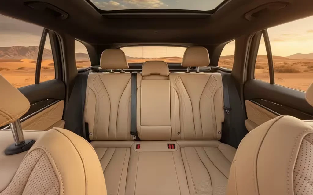 Geely Monjaro 2025 leather seats and cabin – rental in Dubai