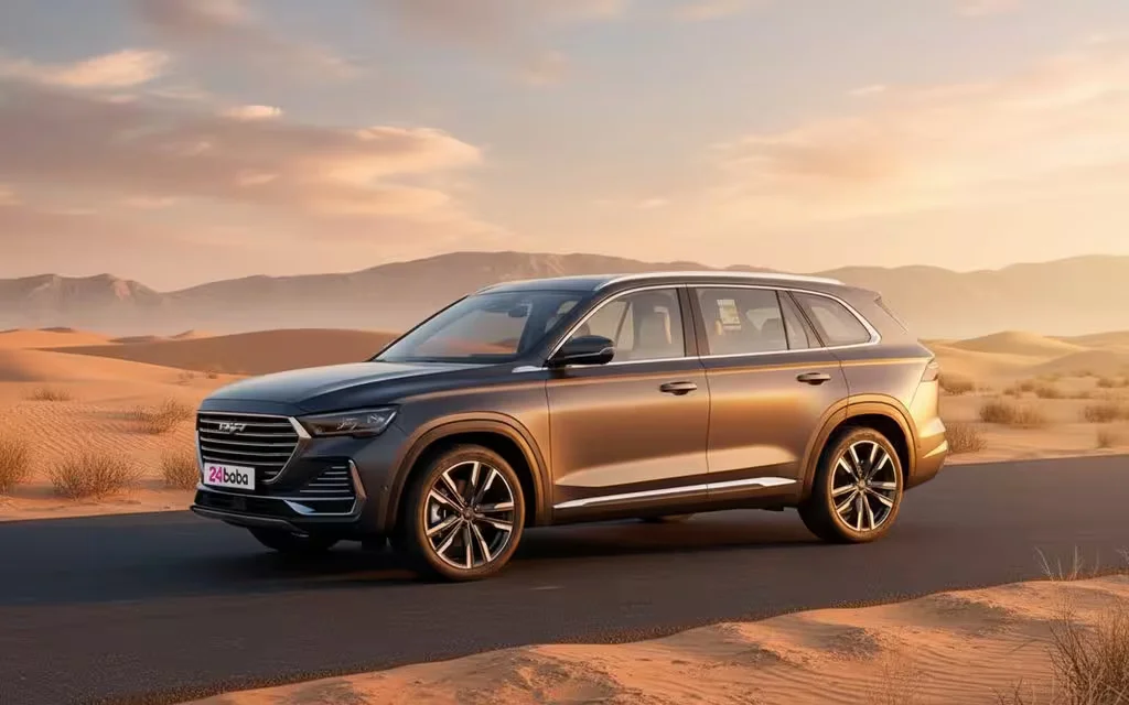 Geely Monjaro 2025 Grey front view with headlights – rental in Dubai