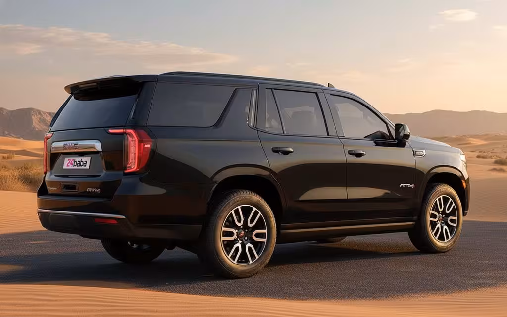 Gmc Yukon 2024 Black side profile – rental in Dubai