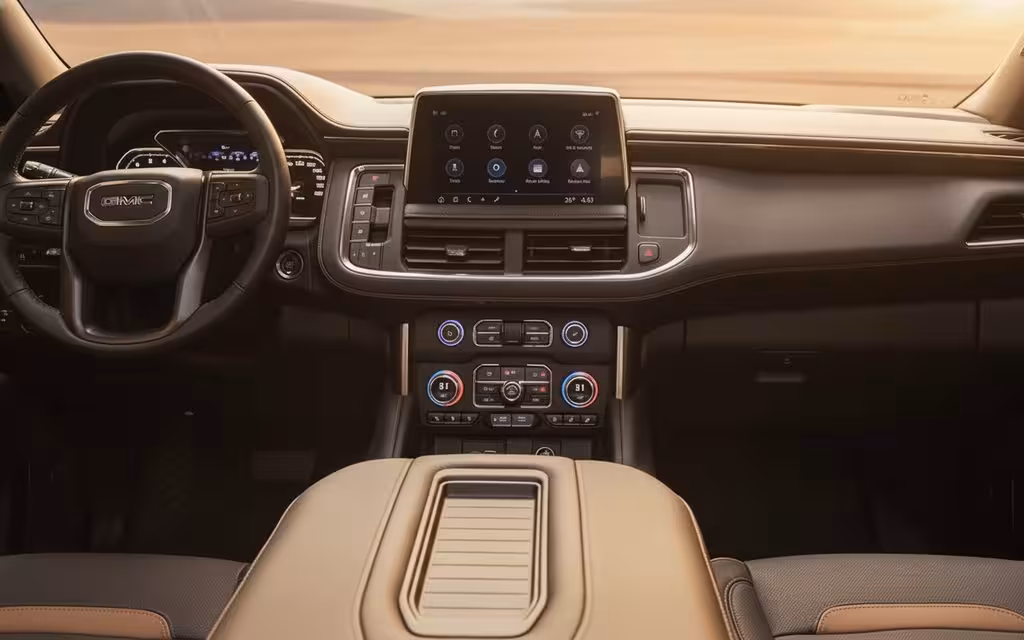Gmc Yukon 2024 dashboard and infotainment – rental in Dubai