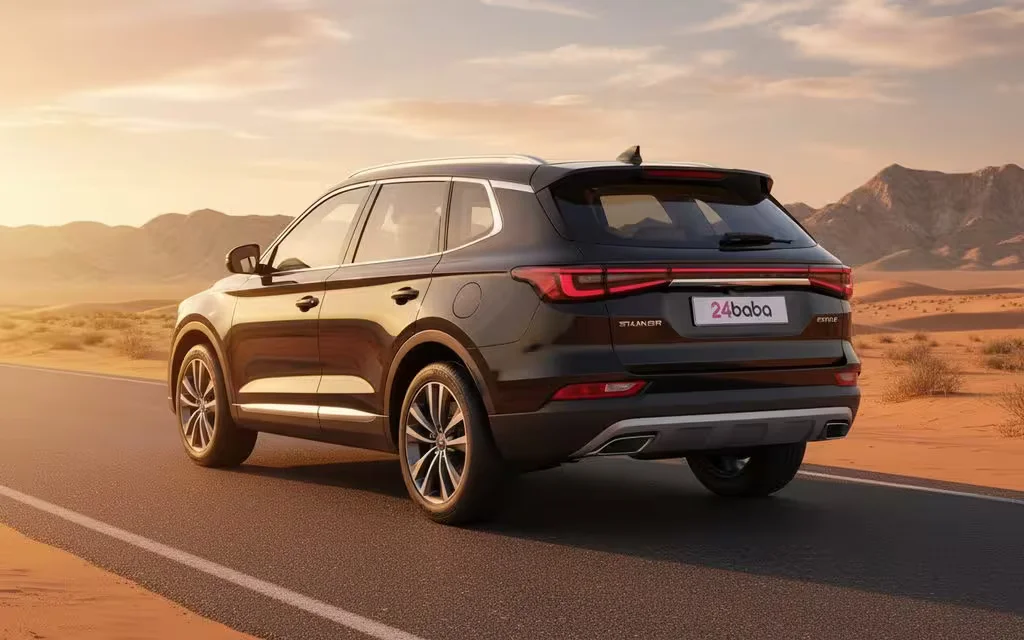 Haval Dargo 2023 Black parked outdoor scene – rental in Dubai