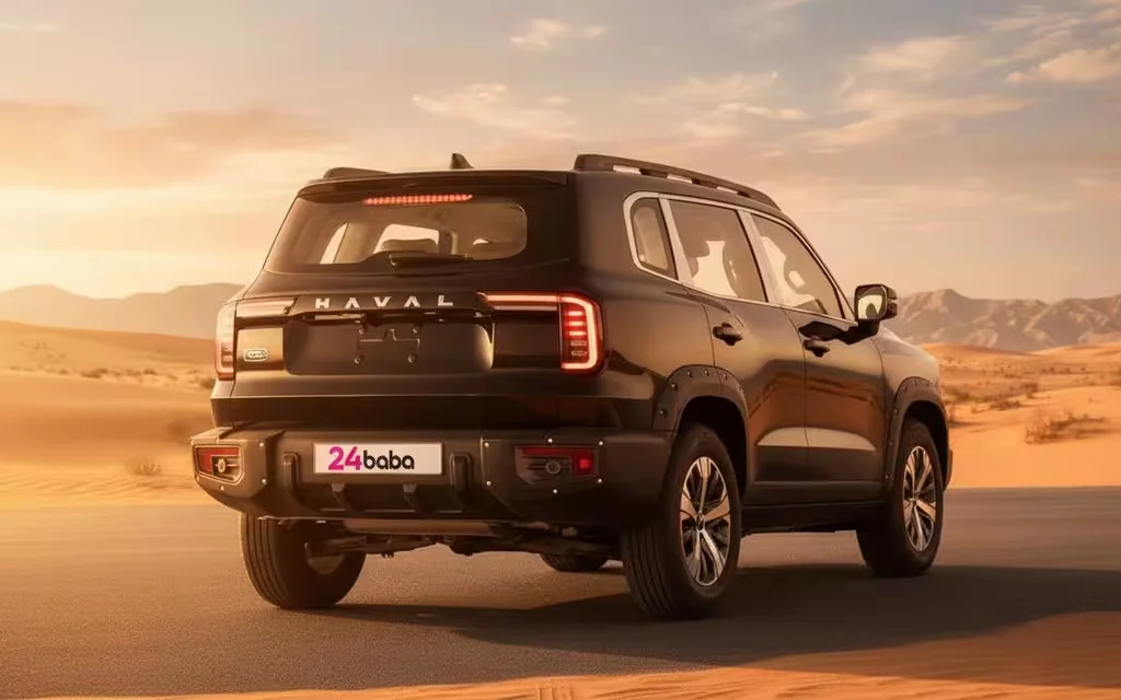 Haval Dargo 2023 Black rear view showing taillights – rental in Dubai