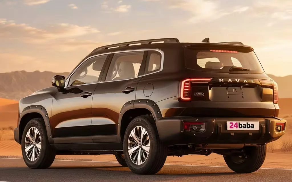Haval Dargo 2023 Black rear view showing taillights – rental in Dubai