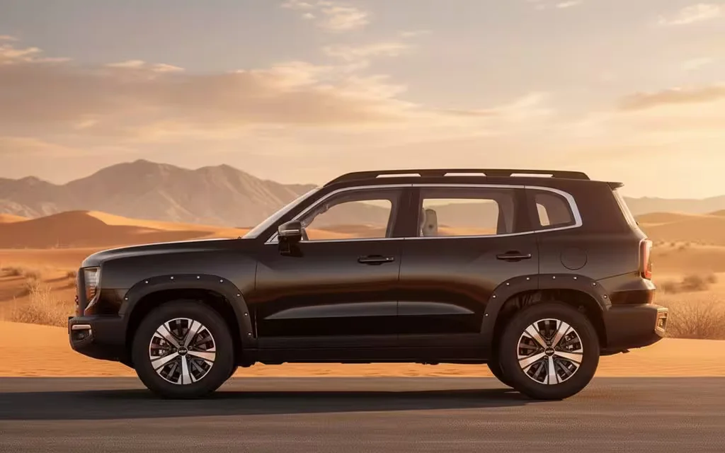 Haval Dargo 2023 Black front view with headlights – rental in Dubai