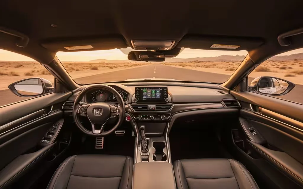Honda Accord 2022 dashboard and infotainment – rental in Dubai
