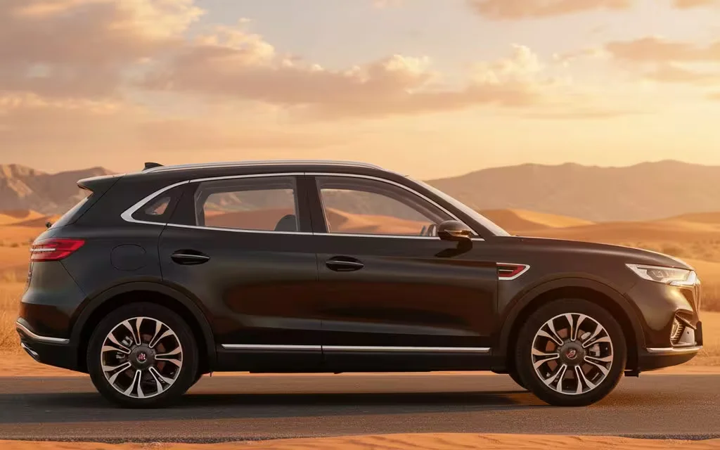 Hongqi Hs5 2023 Black side profile – rental in Dubai