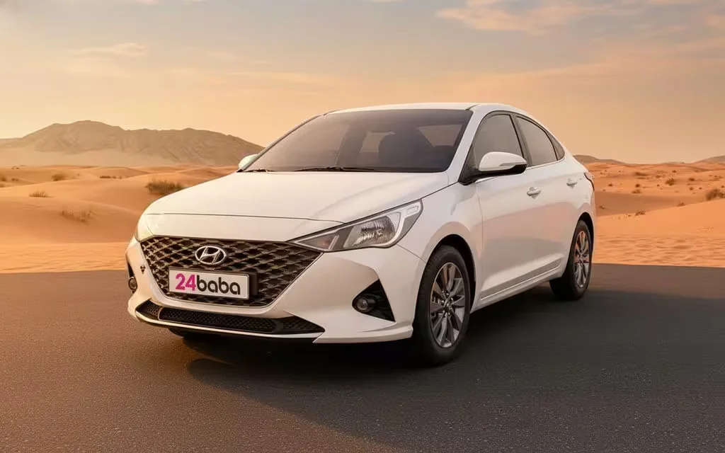 Hyundai Accent 2020 White parked outdoor scene