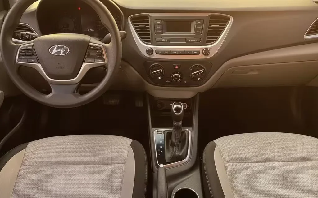 Hyundai Accent 2020 interior view showing trim