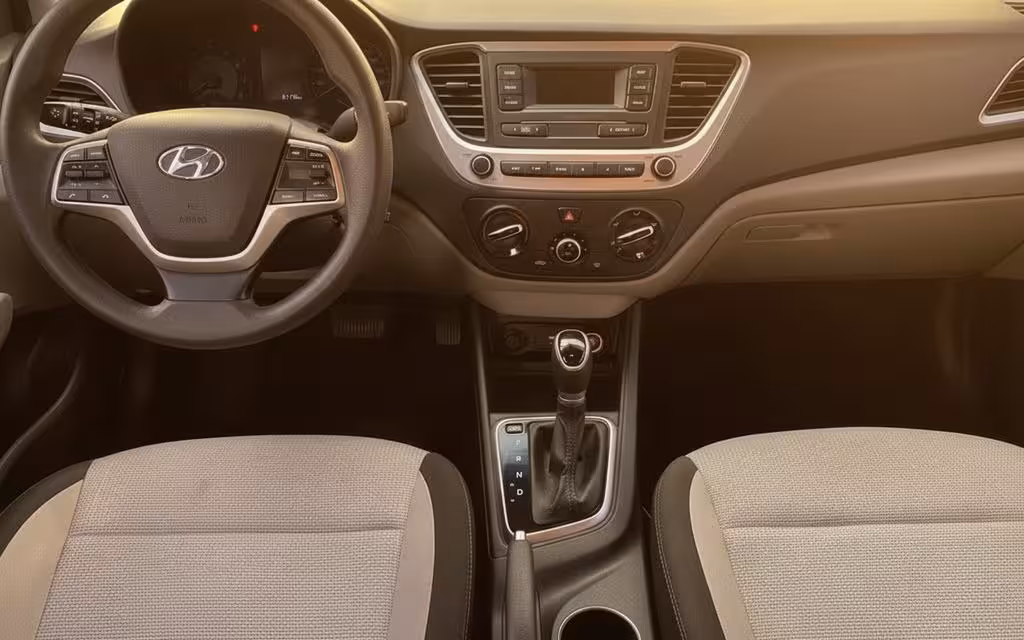Hyundai Accent 2020 interior view showing trim