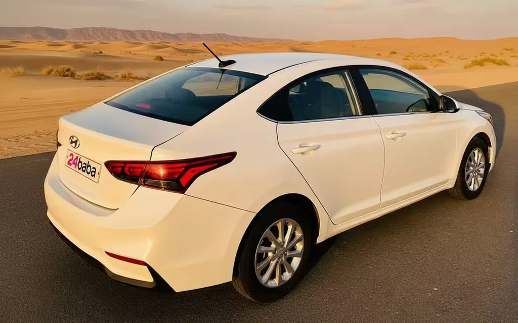 Hyundai Accent 2022 White side profile