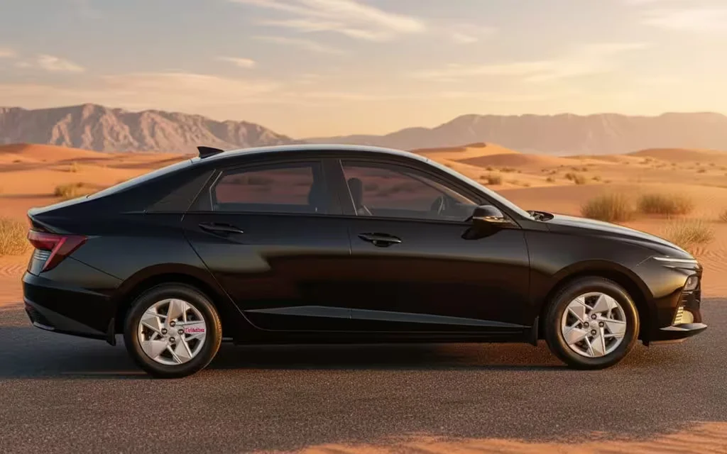 Hyundai Accent 2024 Black side profile