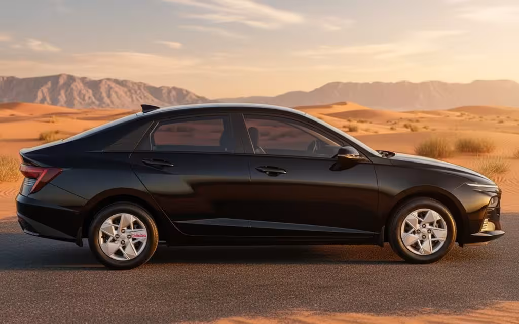 Hyundai Accent 2024 Black side profile