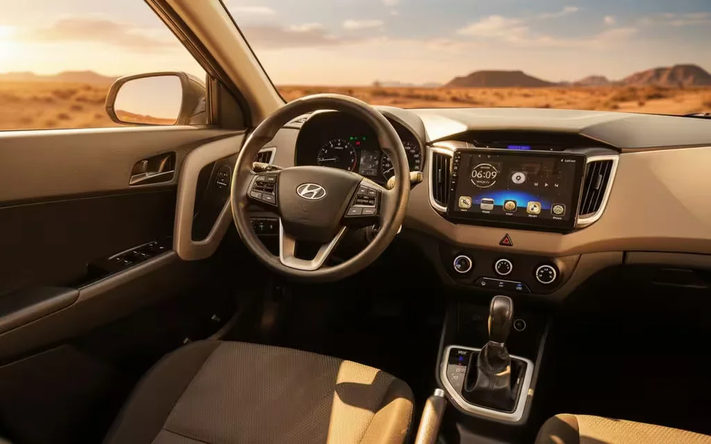 Hyundai Creta 2020 interior view showing trim – rental in Dubai